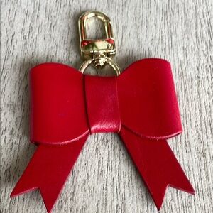 Leather Bow Bag Charm